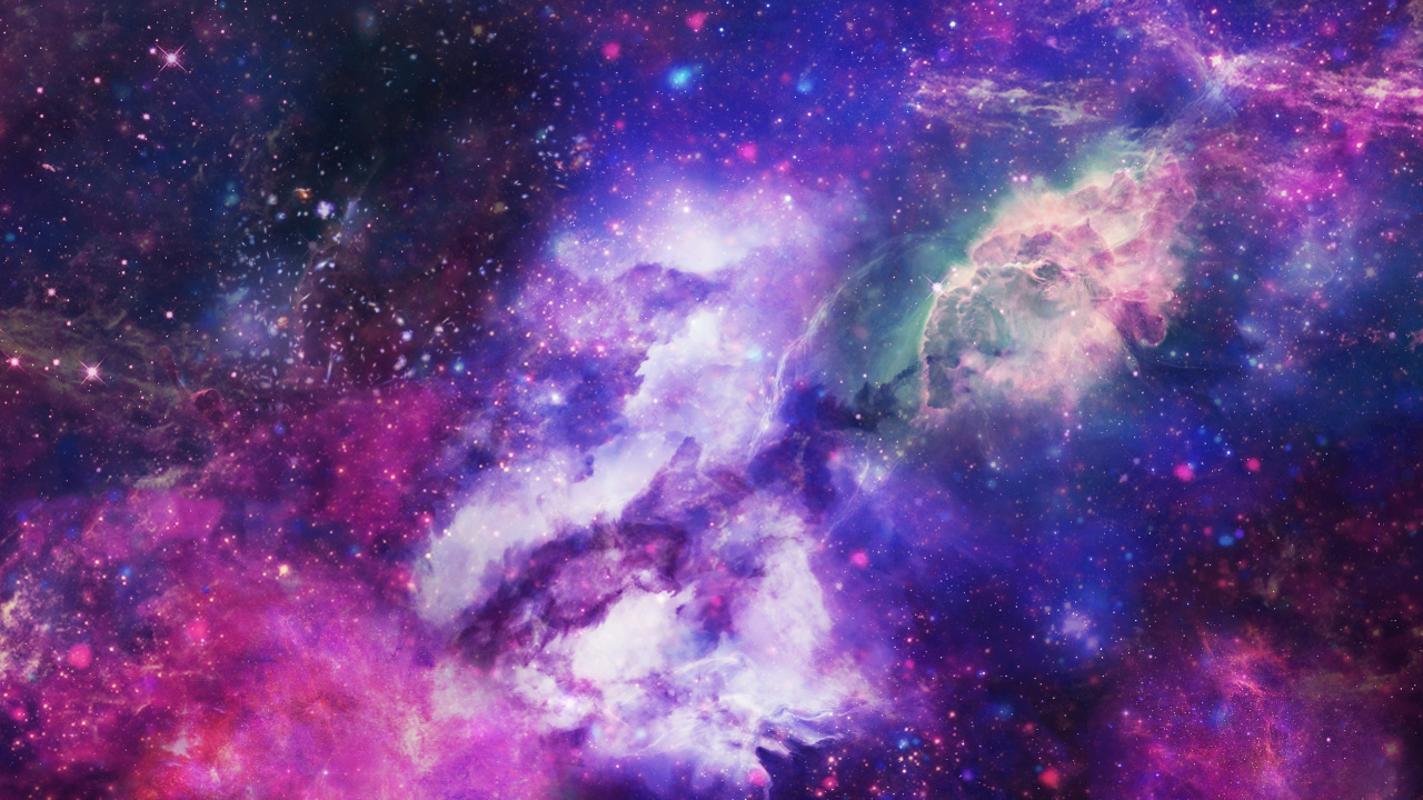 Обои туманность, космическое пространство, пурпур, астрономический объект, Фиолетовый в разрешении 1280x720