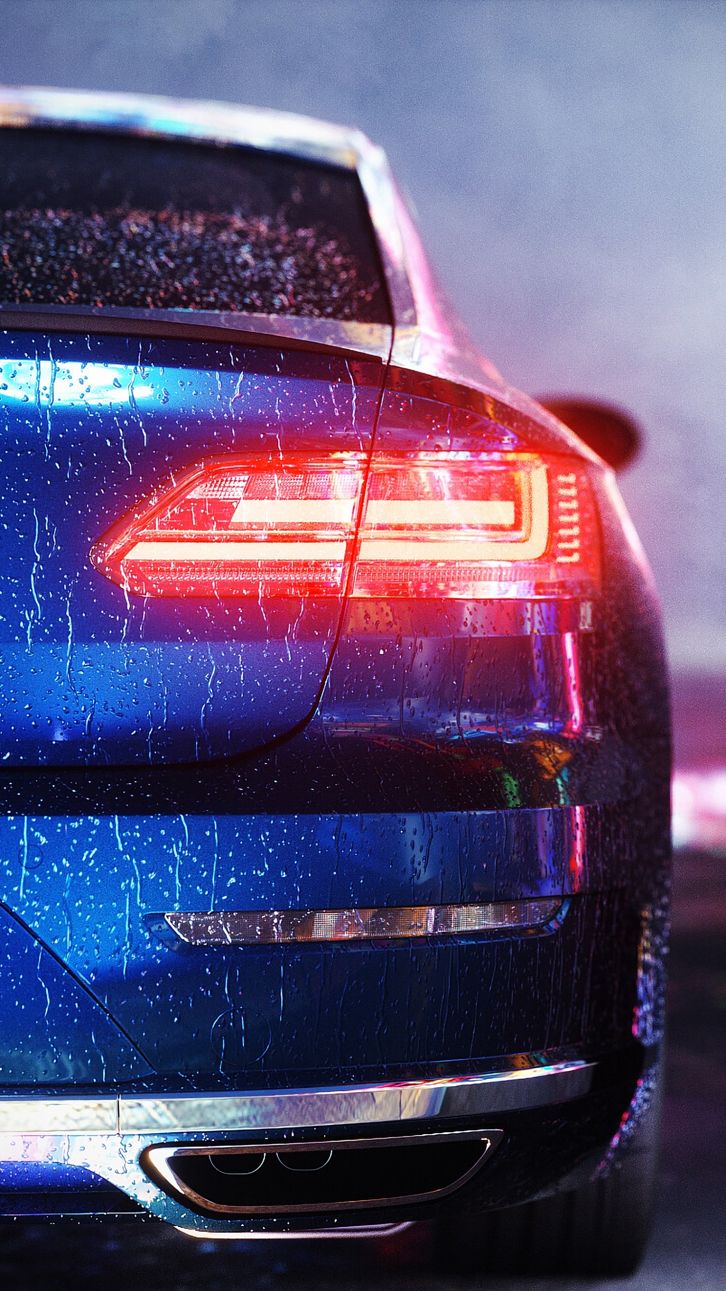 Обои спорткар, автомобильное освещение, автомобильный экстерьер, представительский автомобиль, автомобиль концепции в разрешении 1440x2560