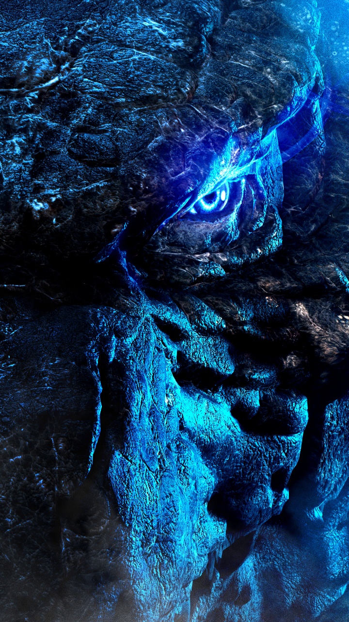 Обои Годзилла, Кинг-Конг, Кайдзю, вода, синий в разрешении 720x1280