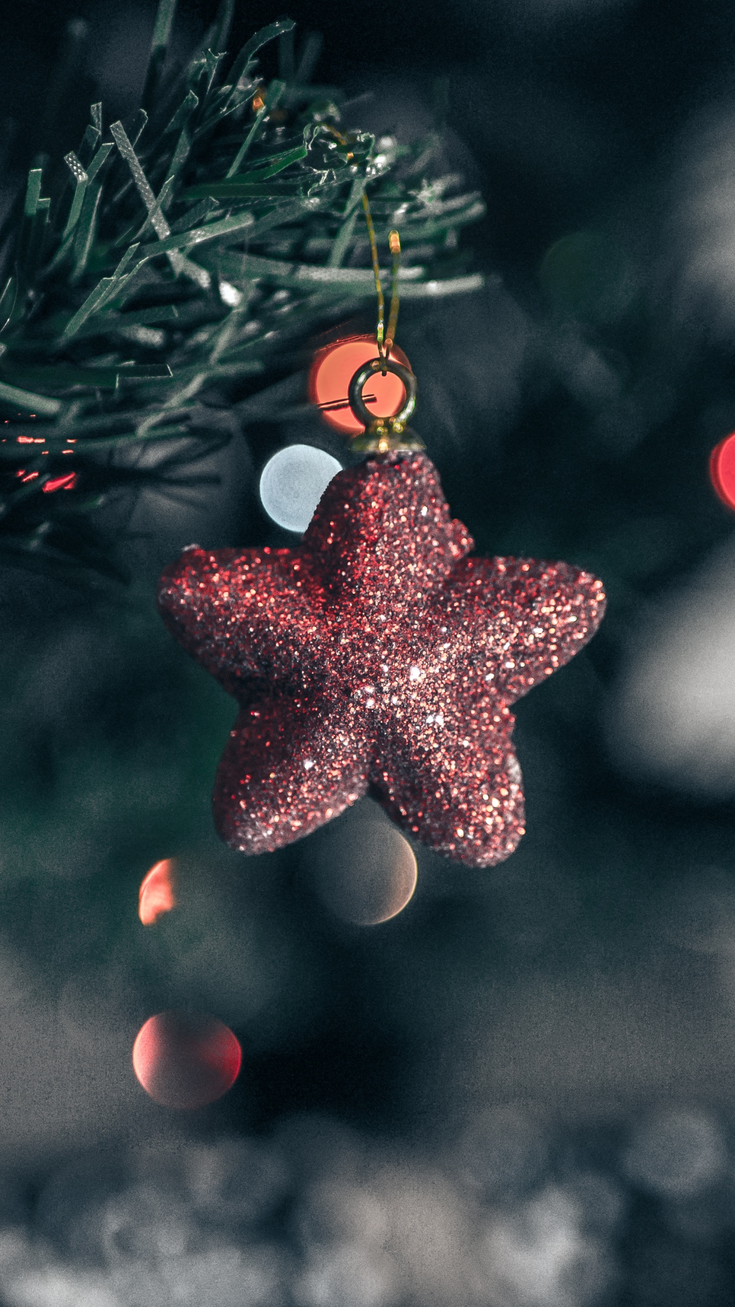 Обои орнамент, Рождественский день, Рождественские украшения, елка, рождественский орнамент в разрешении 1440x2560