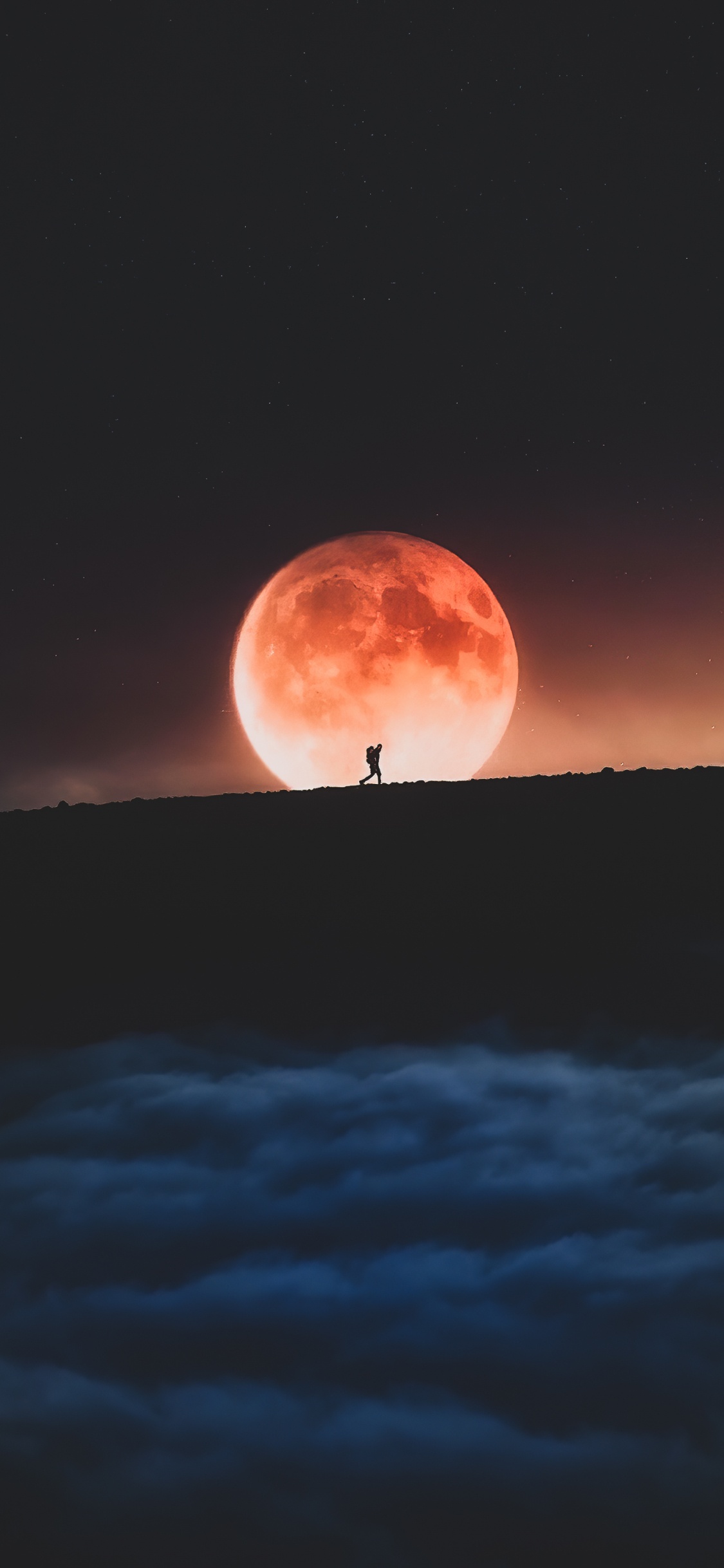 Обои атмосфера, луна, мир, астрономический объект, вода в разрешении 1125x2436