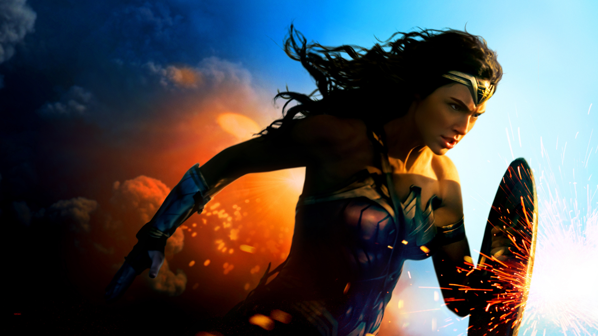 Обои чудоженщина, Люди в природе, красота, тепло, Цифровой композитинг в разрешении 1920x1080