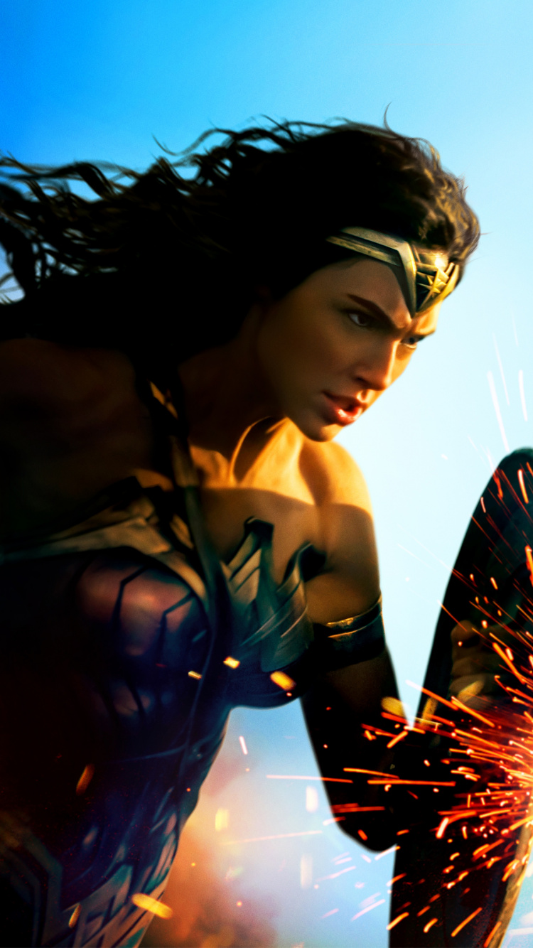 Обои чудоженщина, Люди в природе, красота, тепло, Цифровой композитинг в разрешении 750x1334