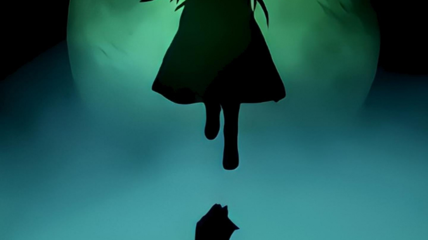 Обои арт, лунный свет, свет, мир, луна в разрешении 1366x768