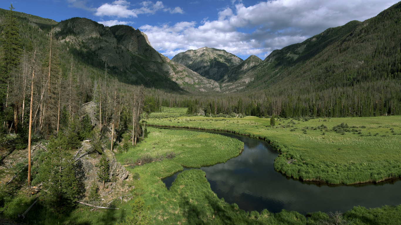 Обои нагорье, горный рельеф, природа, гора, дикая местность в разрешении 1366x768