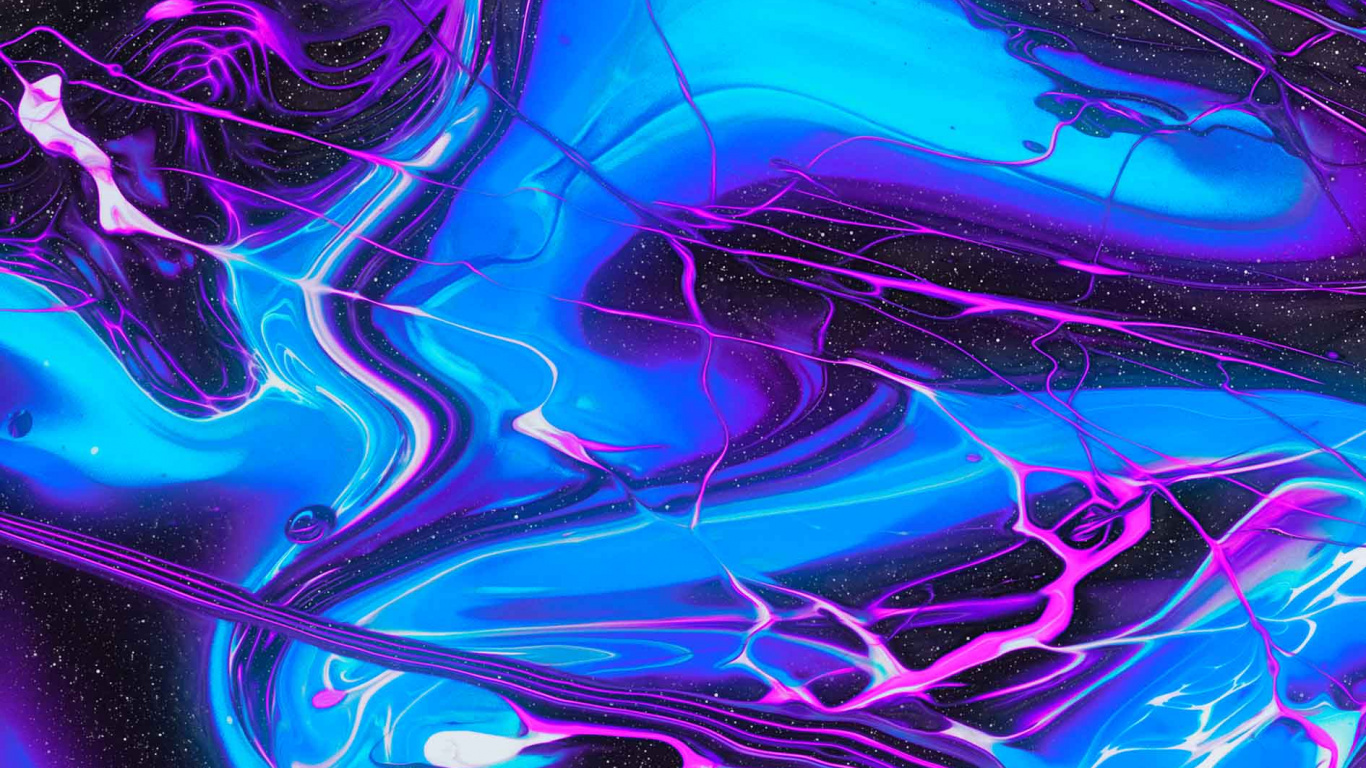 Обои стояние, Фиолетовый, пурпур, вода, арт в разрешении 1366x768