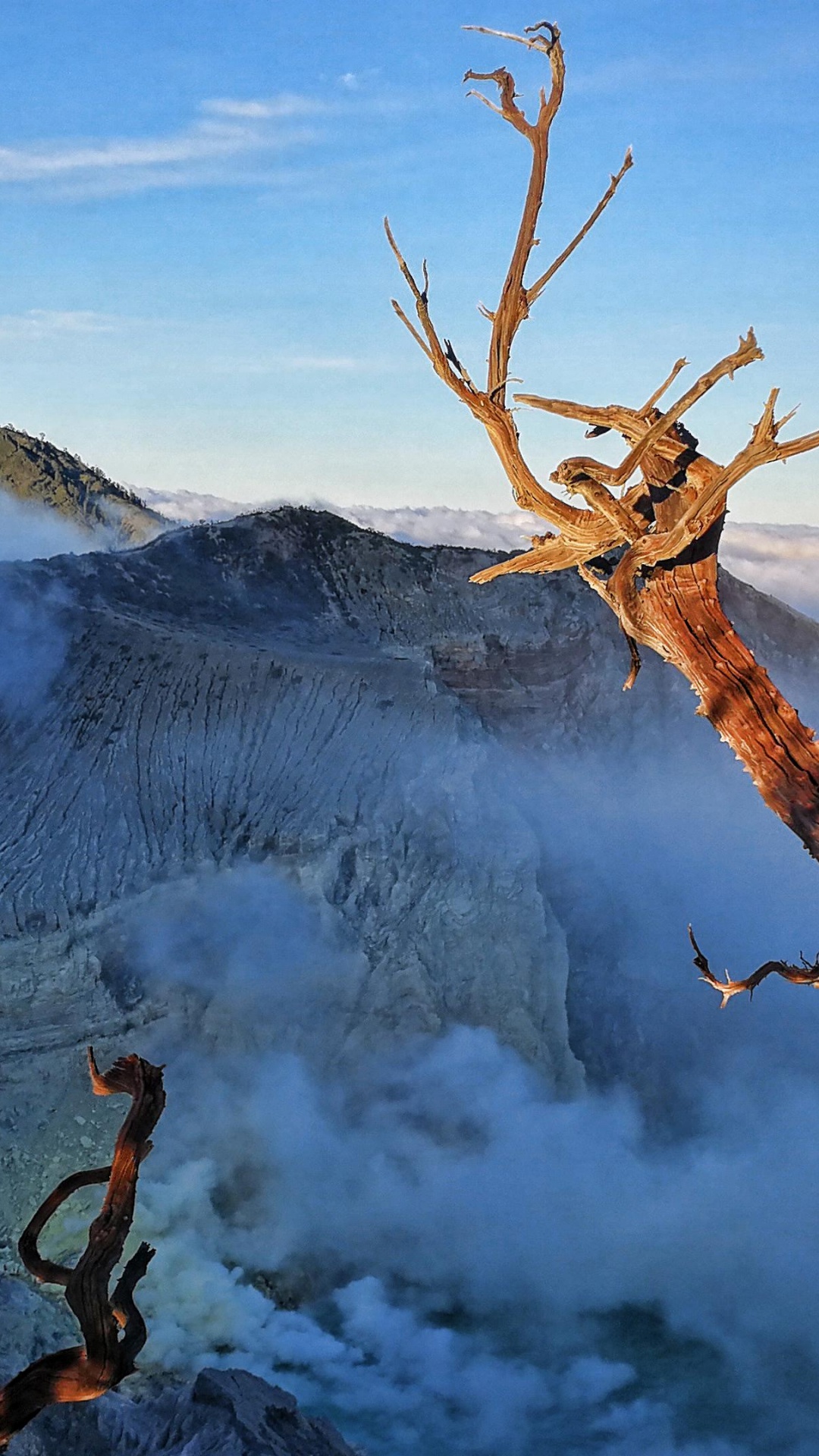 Обои облако, растение, природа, гора, лазурный в разрешении 1080x1920