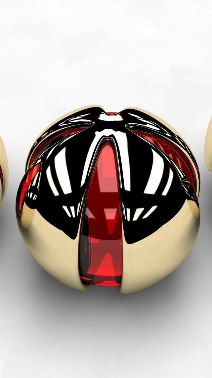 Обои цифровое искусство, рождественский орнамент, мяч, обод, арт в разрешении 720x1280