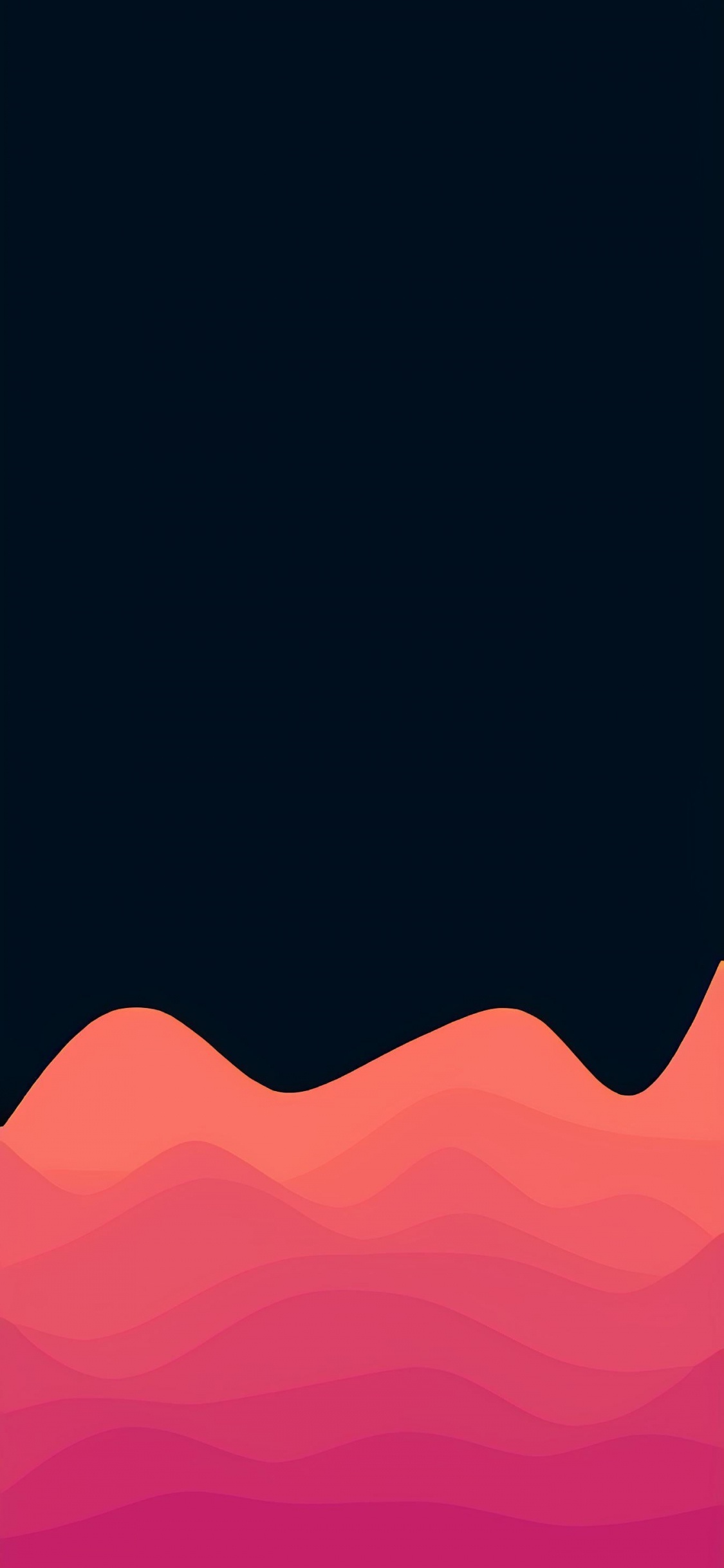 Обои iOS 15, облако, гора, лазурный, Оранжевый цвет в разрешении 1125x2436