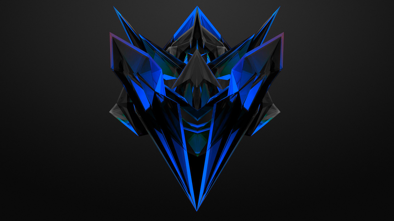 Обои синий, электрик, графический дизайн, графика, лого в разрешении 1280x720