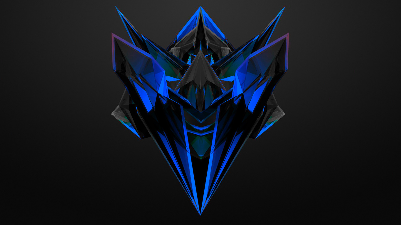 Обои синий, электрик, графический дизайн, графика, лого в разрешении 1366x768