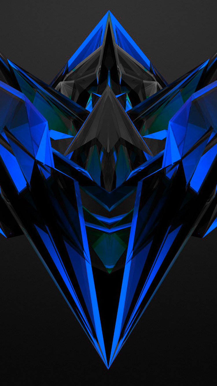 Обои синий, электрик, графический дизайн, графика, лого в разрешении 750x1334