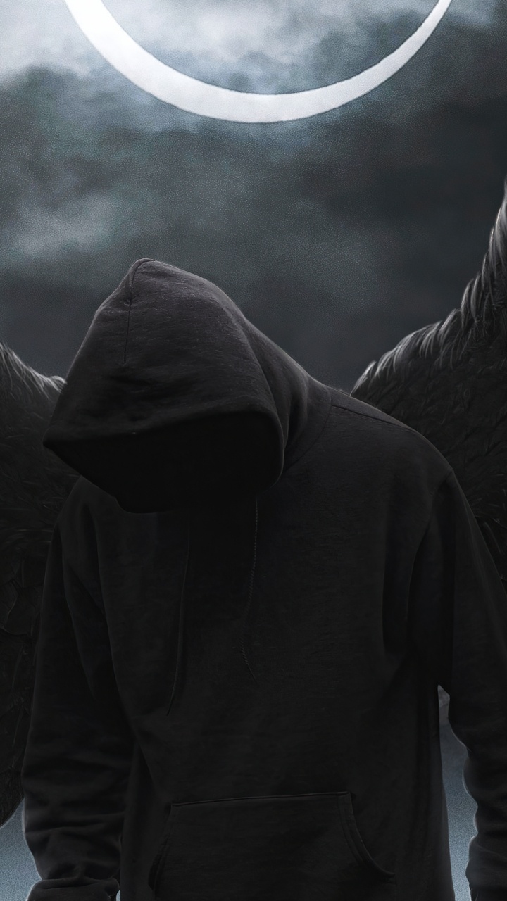 Обои темнота, атмосфера, белые, природа, черный в разрешении 720x1280