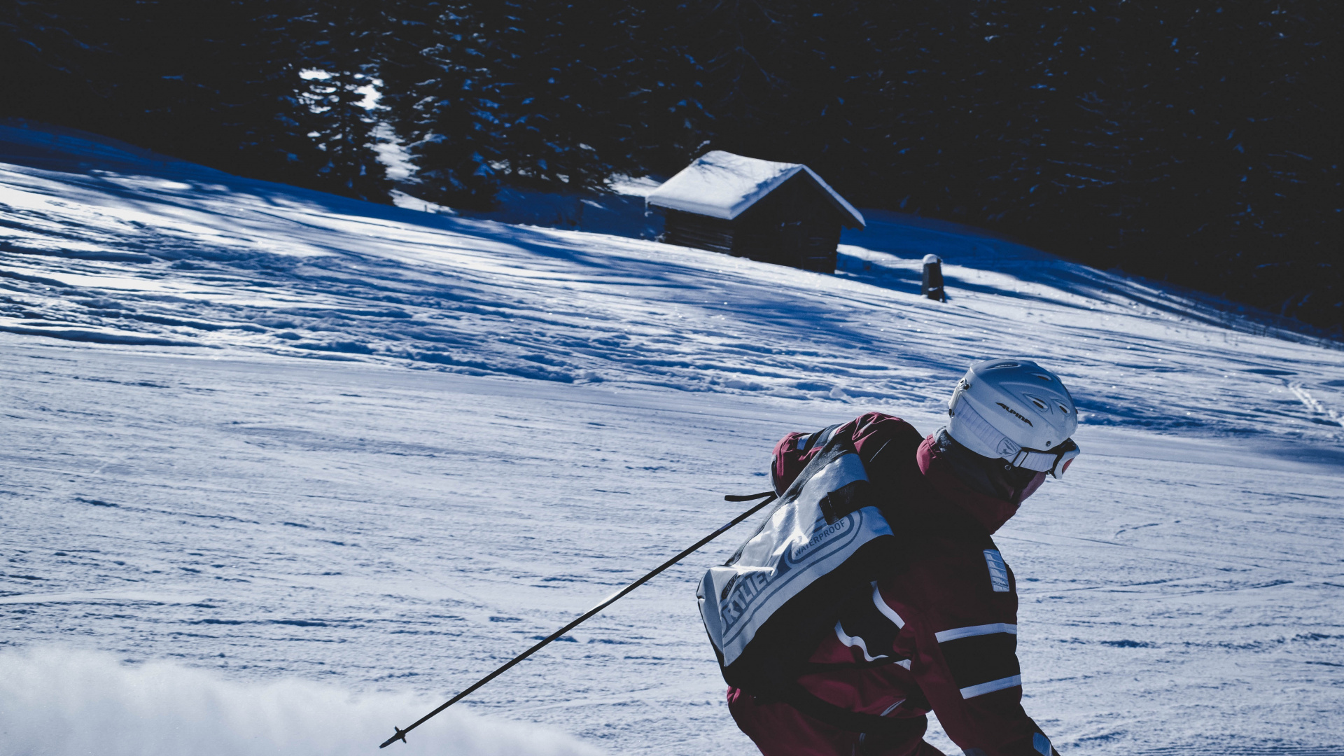 Обои лыжи, горнолыжный курорт, лыжник, снег, лыжа в разрешении 1920x1080