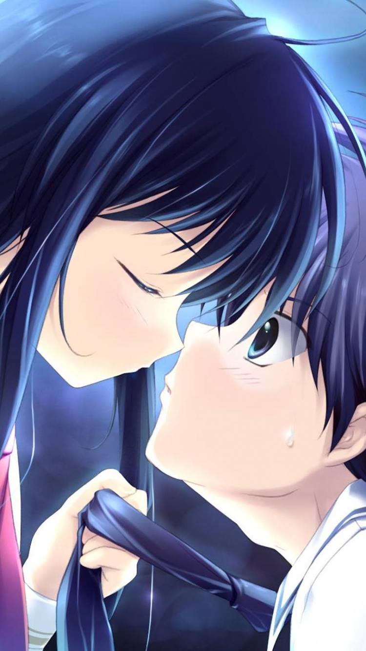 Обои аниме любовь, аниме, роман, мультфильм, рот в разрешении 750x1334