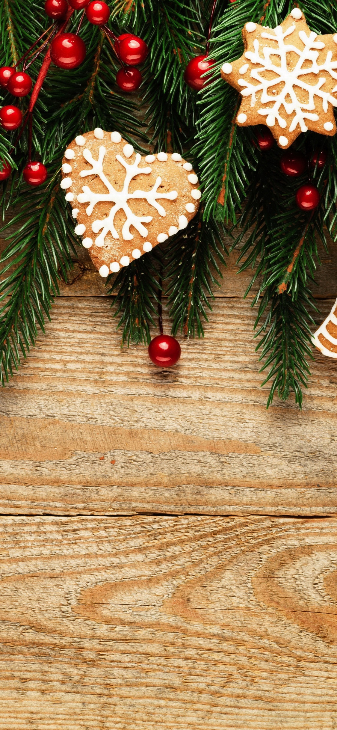 Обои Рождественский день, рождественский орнамент, Рождественские украшения, елка, Рождество в разрешении 1125x2436