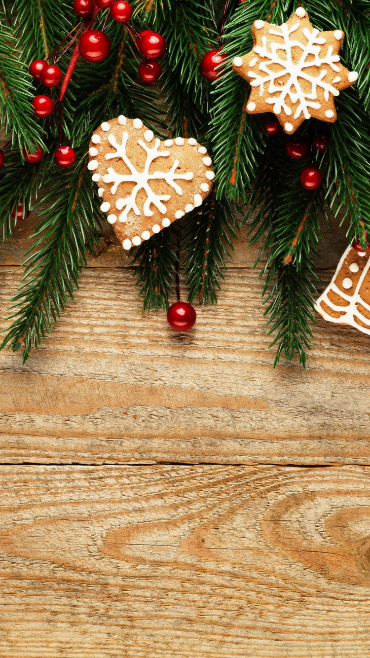 Обои Рождественский день, рождественский орнамент, Рождественские украшения, елка, Рождество в разрешении 750x1334