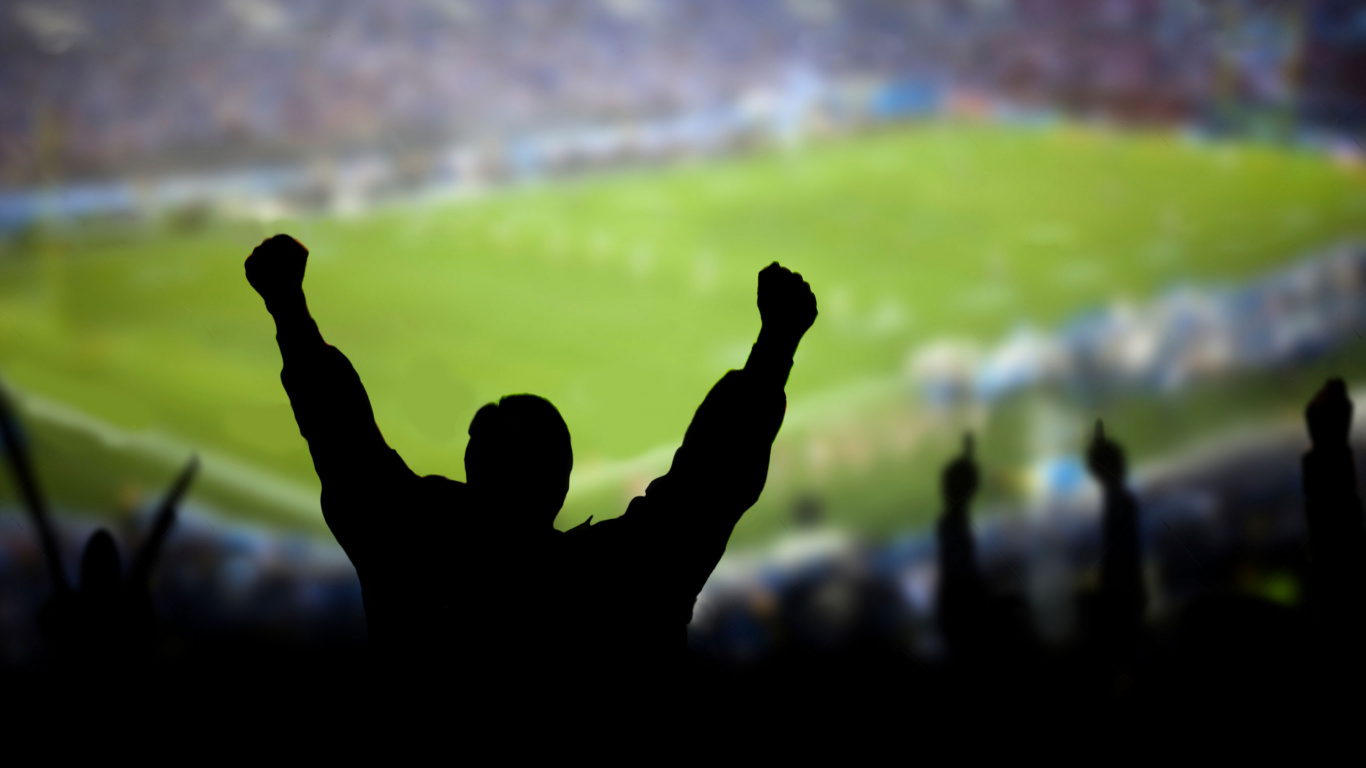 Обои толпа, атмосфера, трава, Премьер Лига, зеленый в разрешении 1366x768