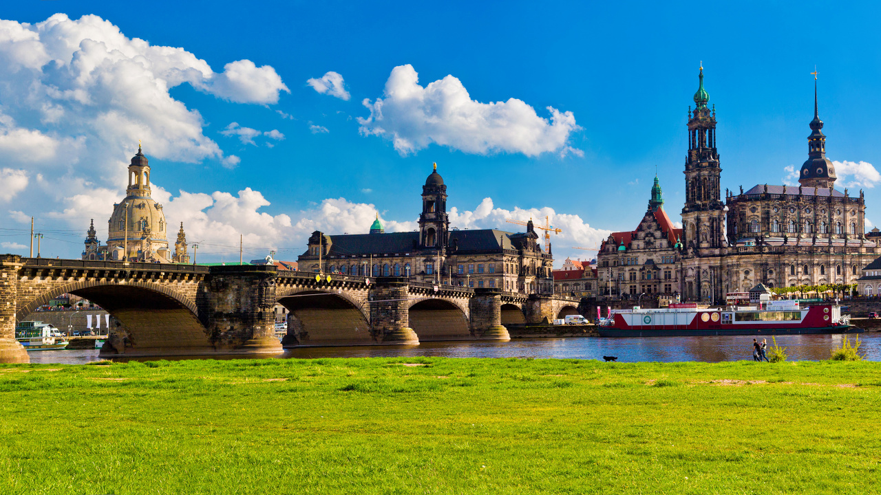 Обои Дрезденский фарфор, ориентир, реки, город, туризм в разрешении 1280x720