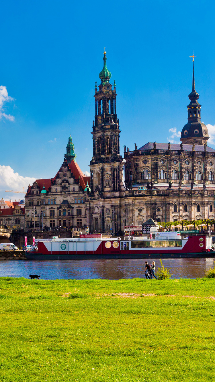 Обои Дрезденский фарфор, ориентир, реки, город, туризм в разрешении 750x1334