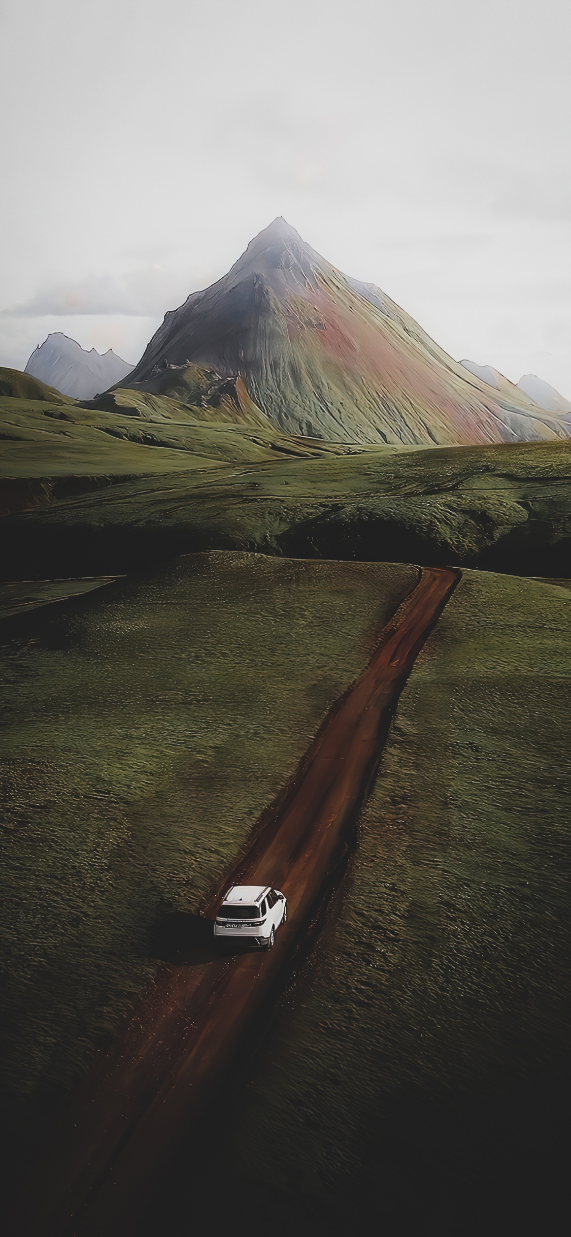 Обои нагорье, гора, экорегион, облако, природный ландшафт в разрешении 1125x2436