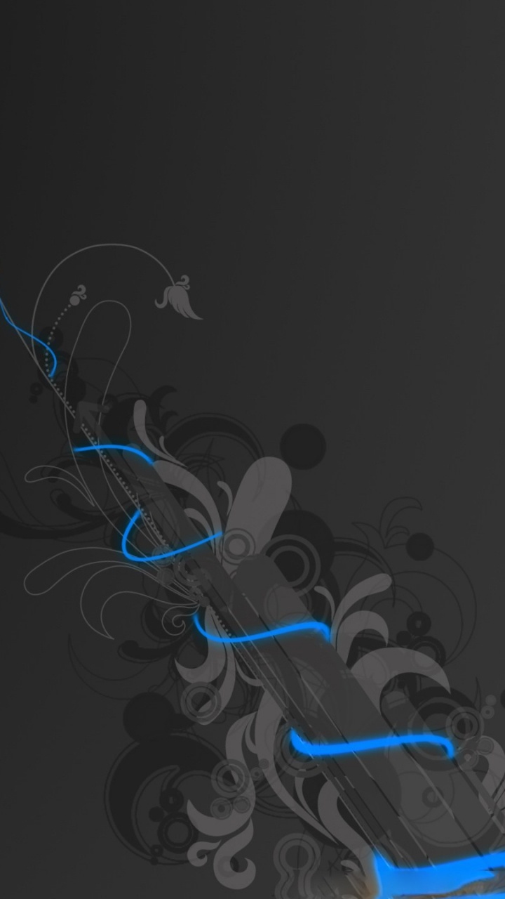 Обои абсолютная музыка, джаз, абстрактное искусство, синий, черный в разрешении 720x1280