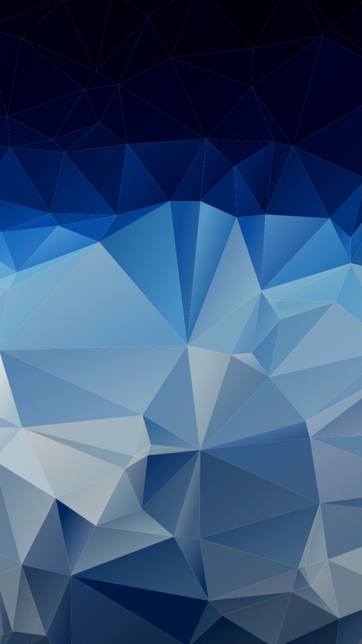 Обои полигон, синий, узор, треугольник, дизайн в разрешении 720x1280