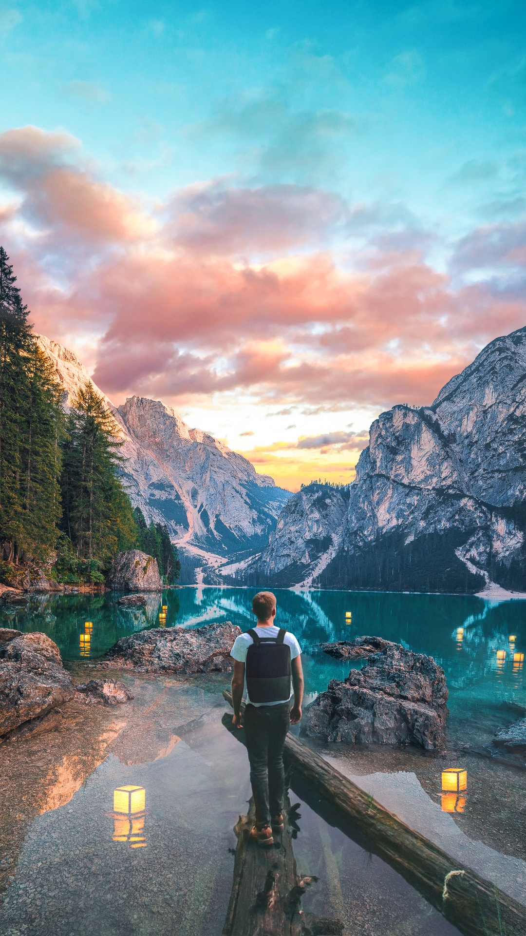 Обои висгун - социальная сеть, природа, облако, вода, гора в разрешении 1080x1920