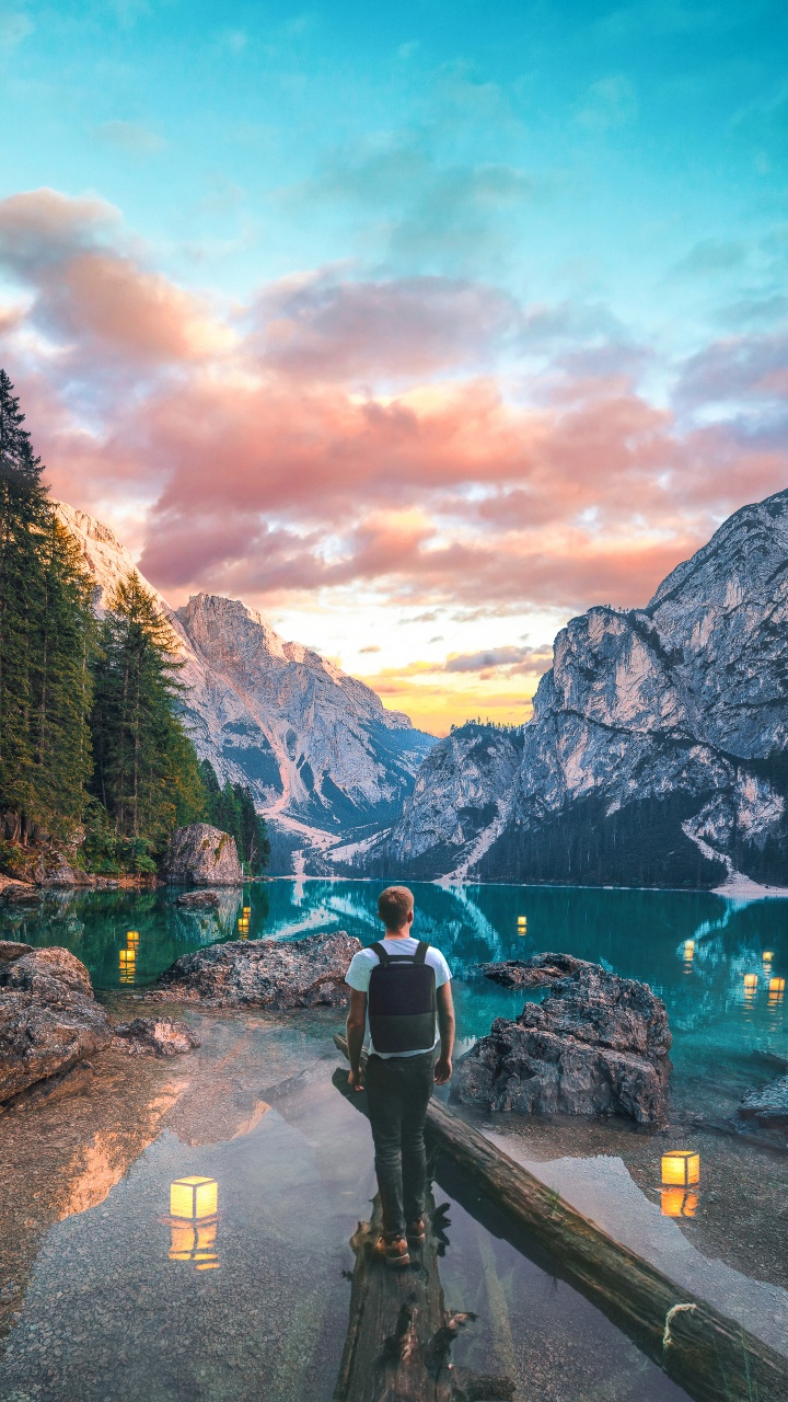 Обои висгун - социальная сеть, природа, облако, вода, гора в разрешении 720x1280