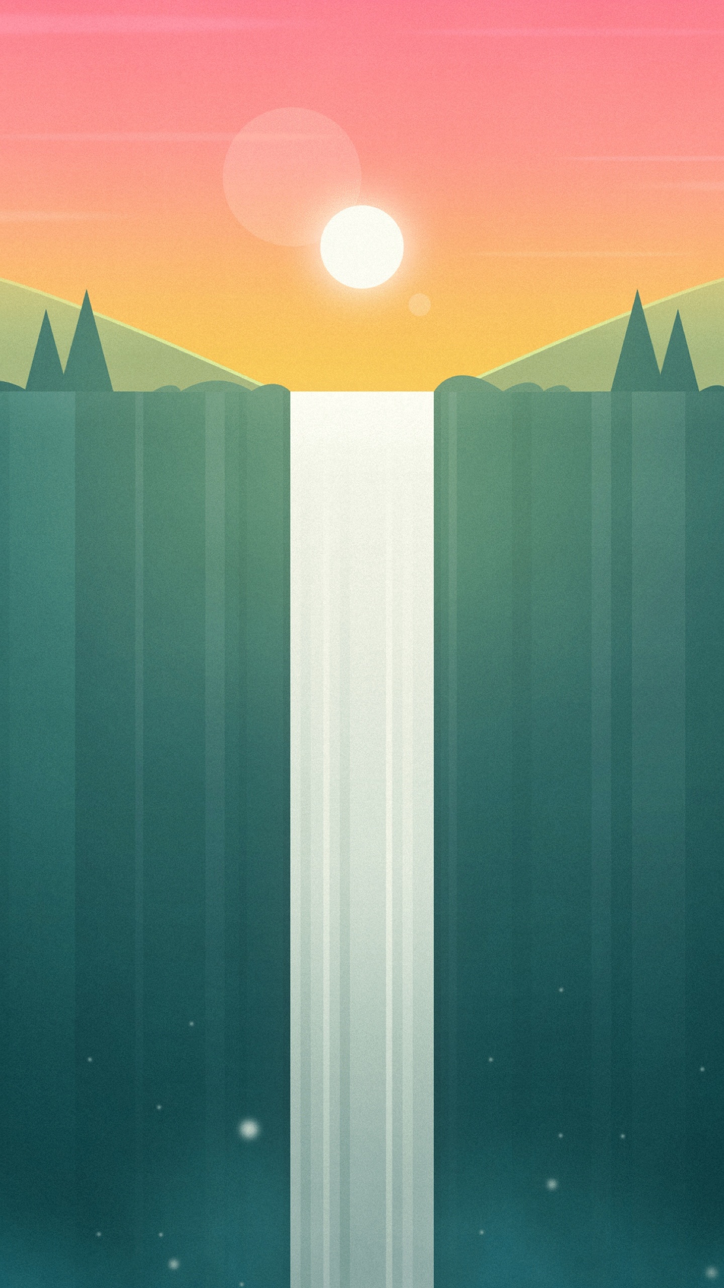 Обои анимация, пейзаж, восход солнца, закат, горизонт в разрешении 1440x2560