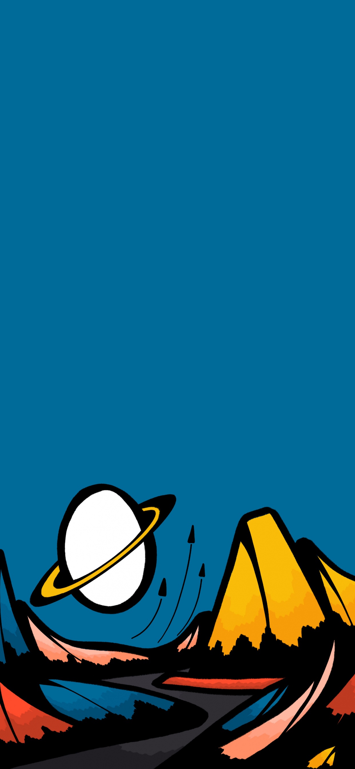 Обои мультфильм, визуальное искусство, живопись, арт, минимализм в разрешении 1242x2688