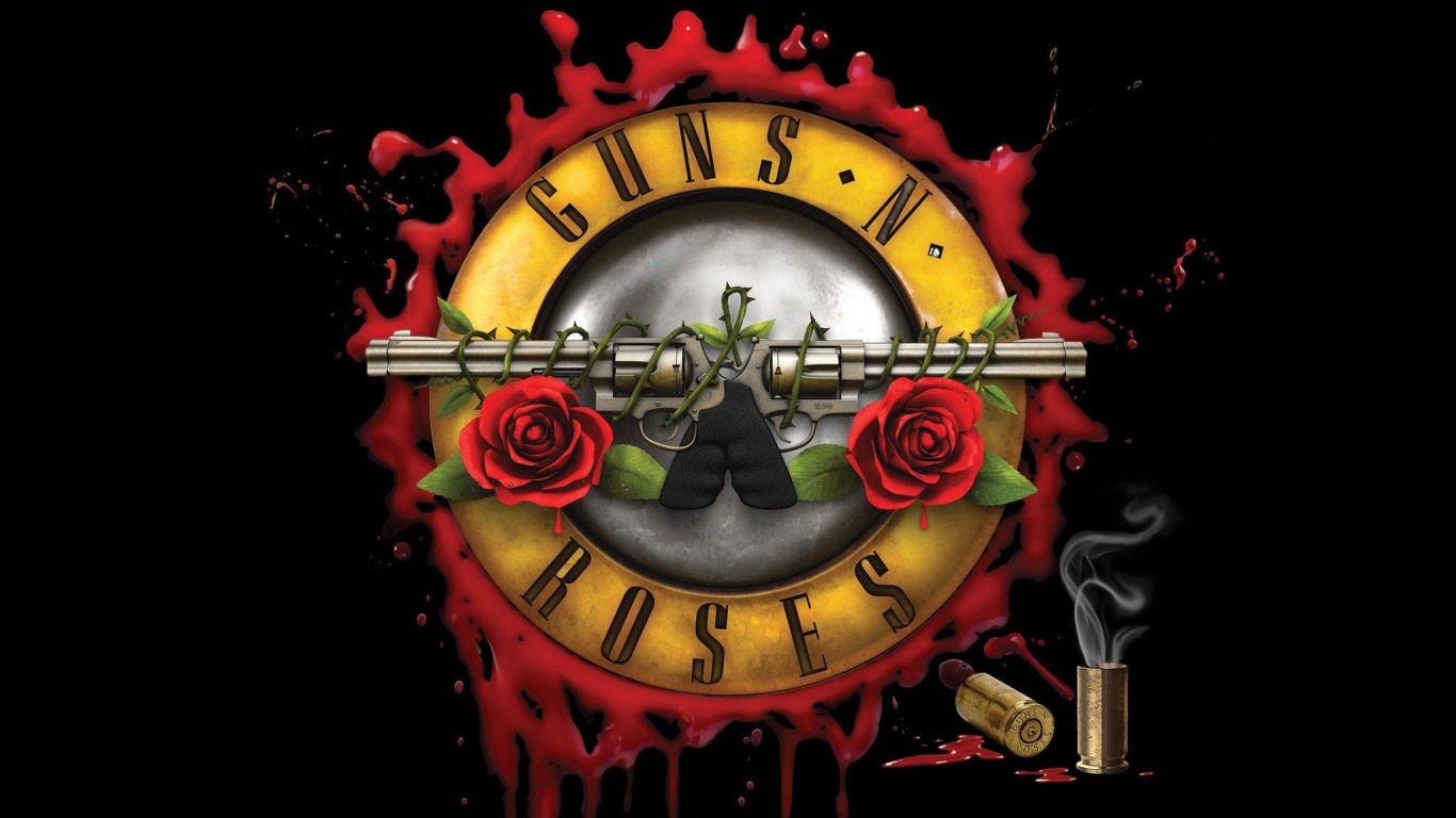Обои Guns N Roses, Not in This Lifetime Tour, концерт, графика, музыка в разрешении 1366x768