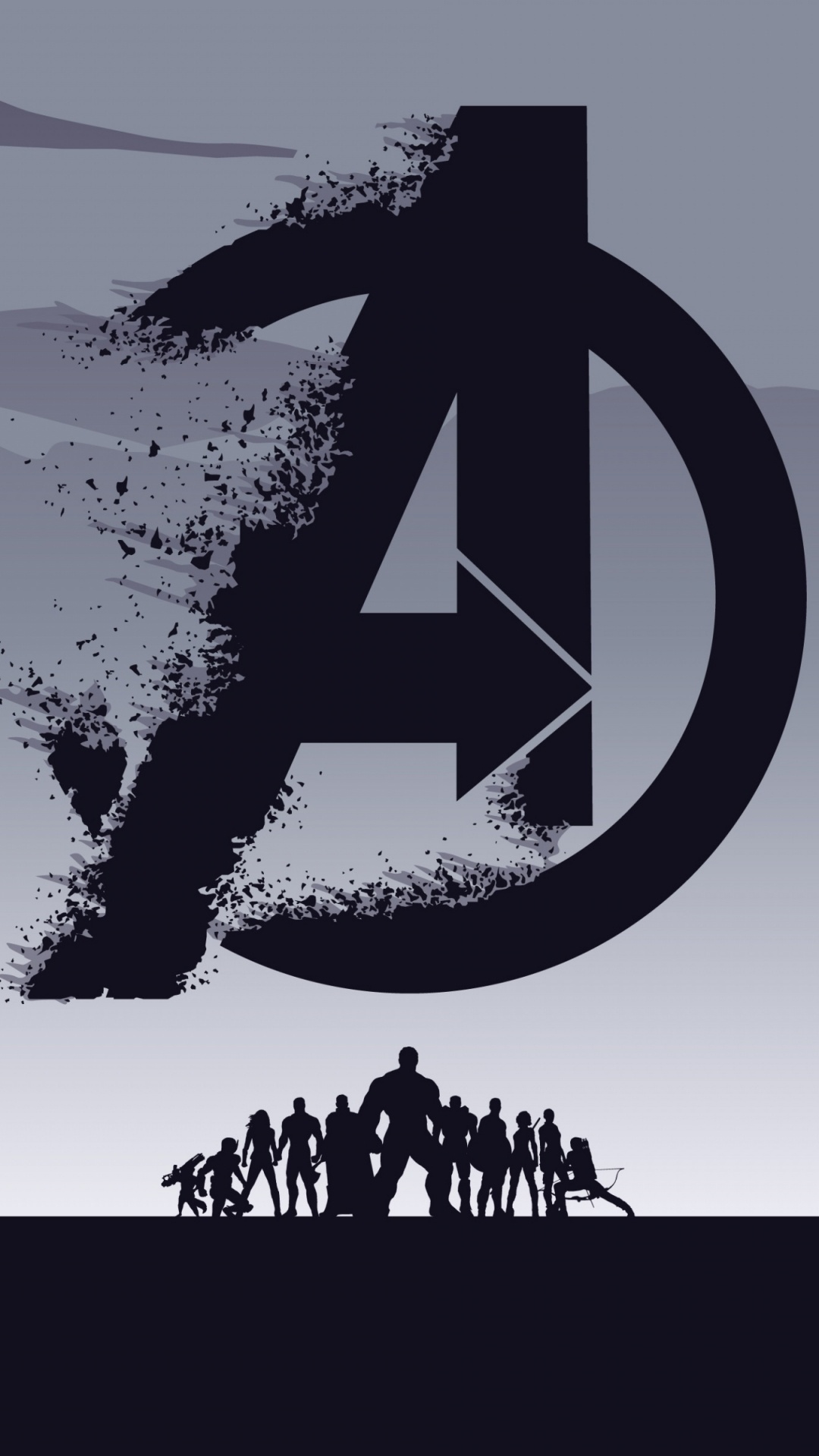 Обои Черная Вдова, Клинт Бартон, Железный человек, мститель, marvel в разрешении 1080x1920