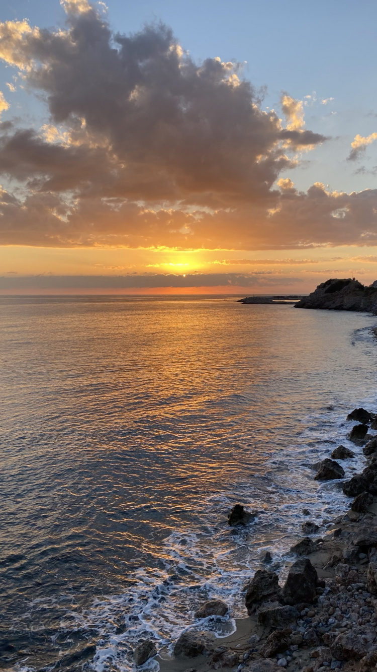 Обои море, облако, вода, гидроресурсы, атмосфера в разрешении 750x1334