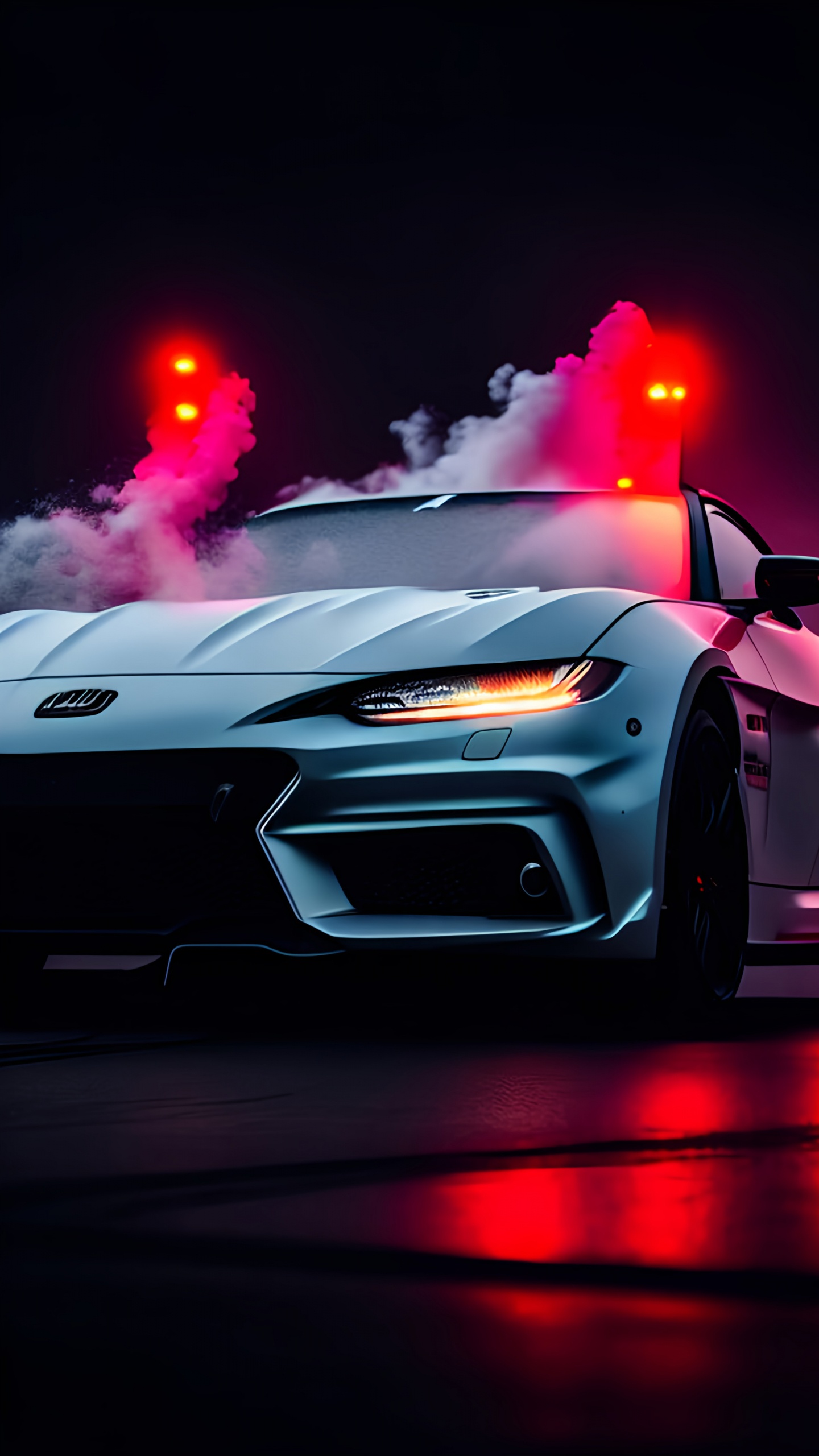 Обои легковые автомобили, Ламборджини, автомобильное освещение, свет, шина в разрешении 1440x2560