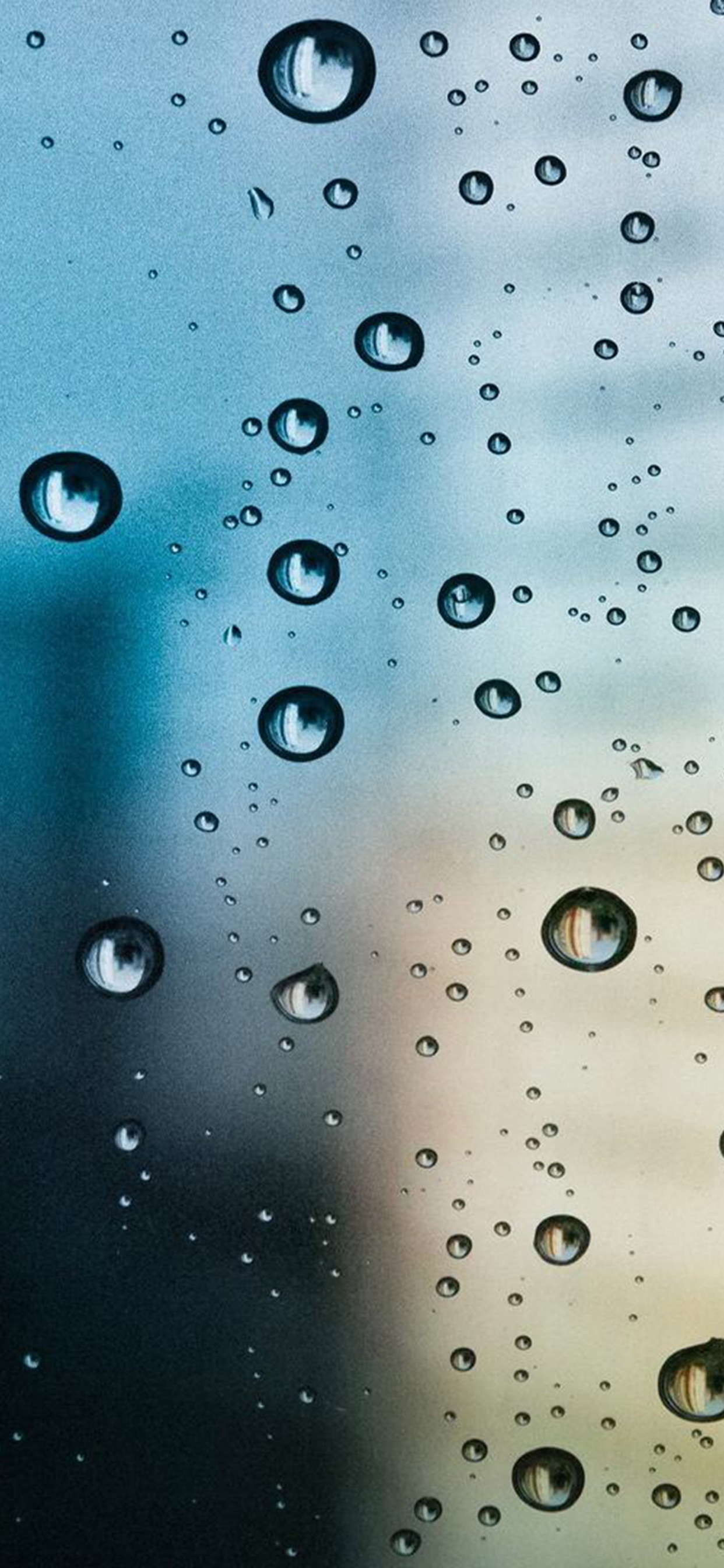 Обои дождь, синий, вода, падение, мелкий дождь в разрешении 1242x2688