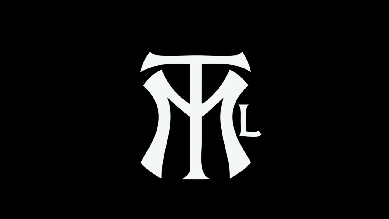 Обои черный и белый, лого, марка, графика, символ в разрешении 1280x720