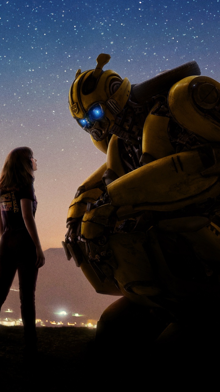 Обои робот, Бамблби, трансформеры, Шмель фильмы, парамаунт пикчерз в разрешении 720x1280