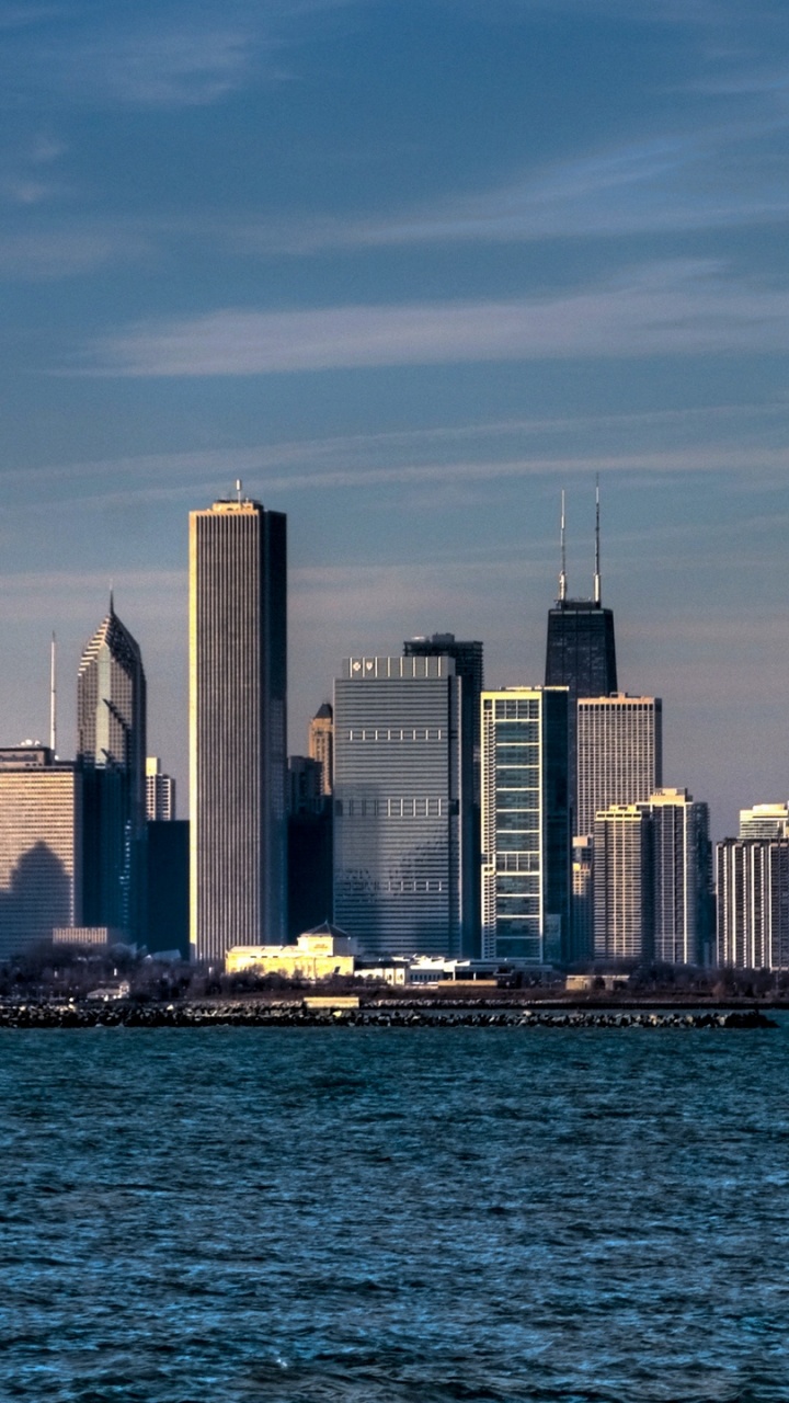 Обои города Америки, город, линия горизонта, городской пейзаж, небоскреб в разрешении 720x1280