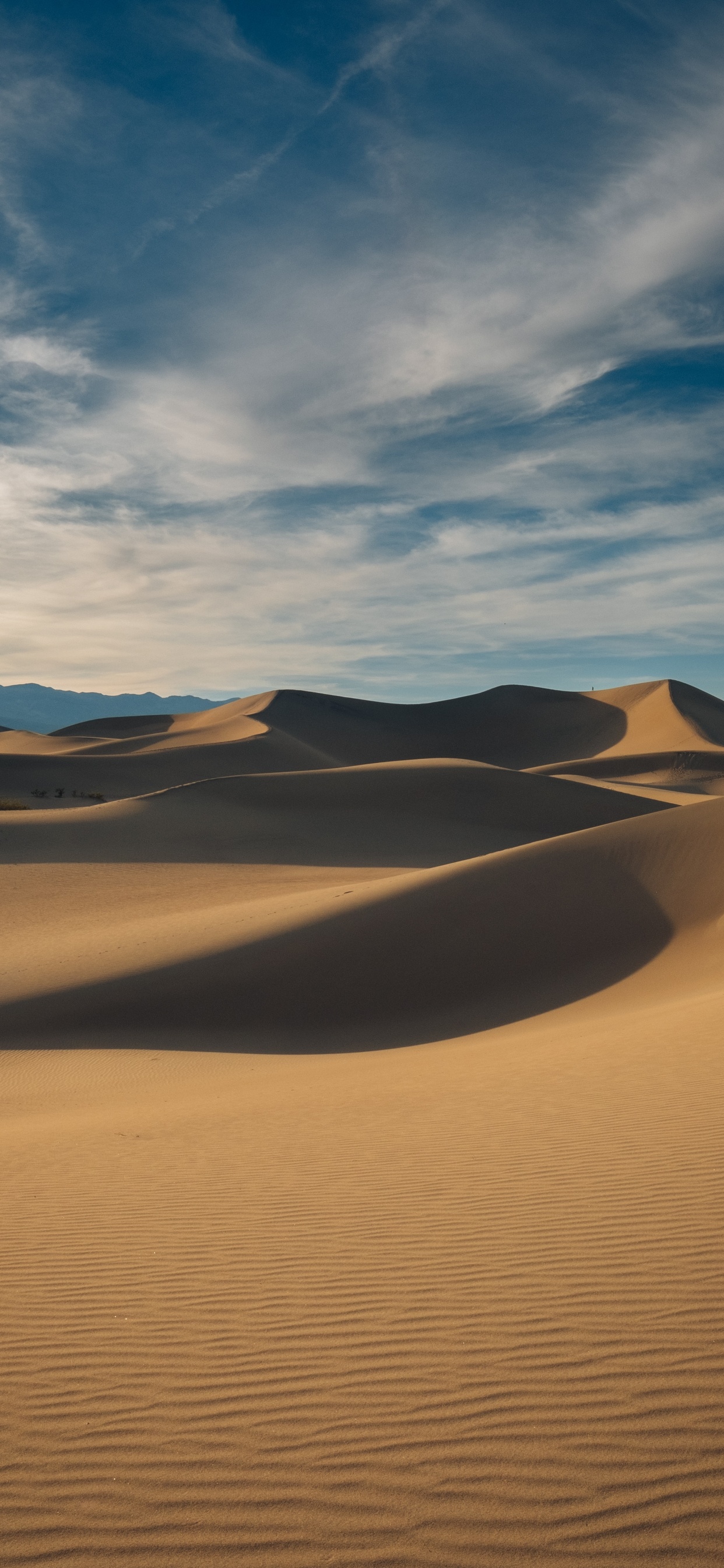 Обои песок, эрг, окружающая среда, эолийские рельефы, природа в разрешении 1242x2688