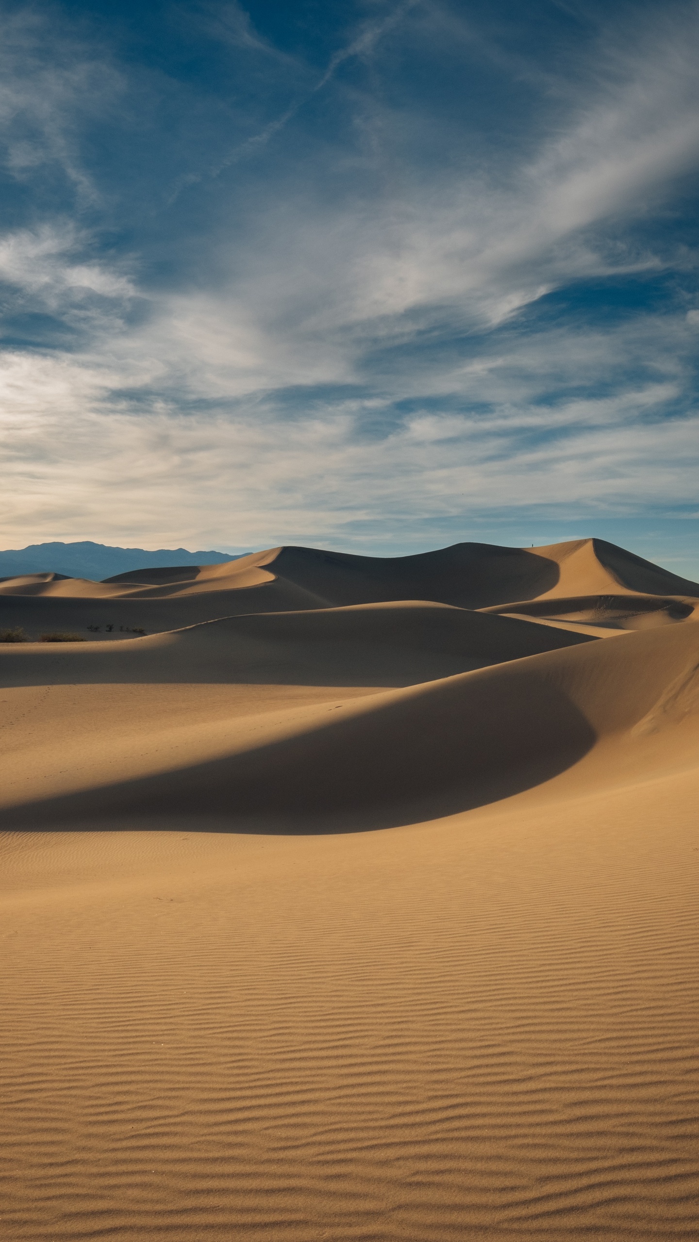 Обои песок, эрг, окружающая среда, эолийские рельефы, природа в разрешении 1440x2560