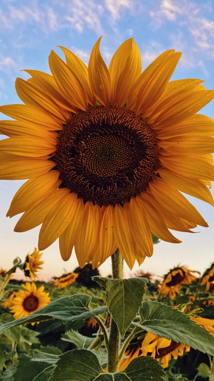 Обои цветок, растение, облако, лист, природа в разрешении 720x1280