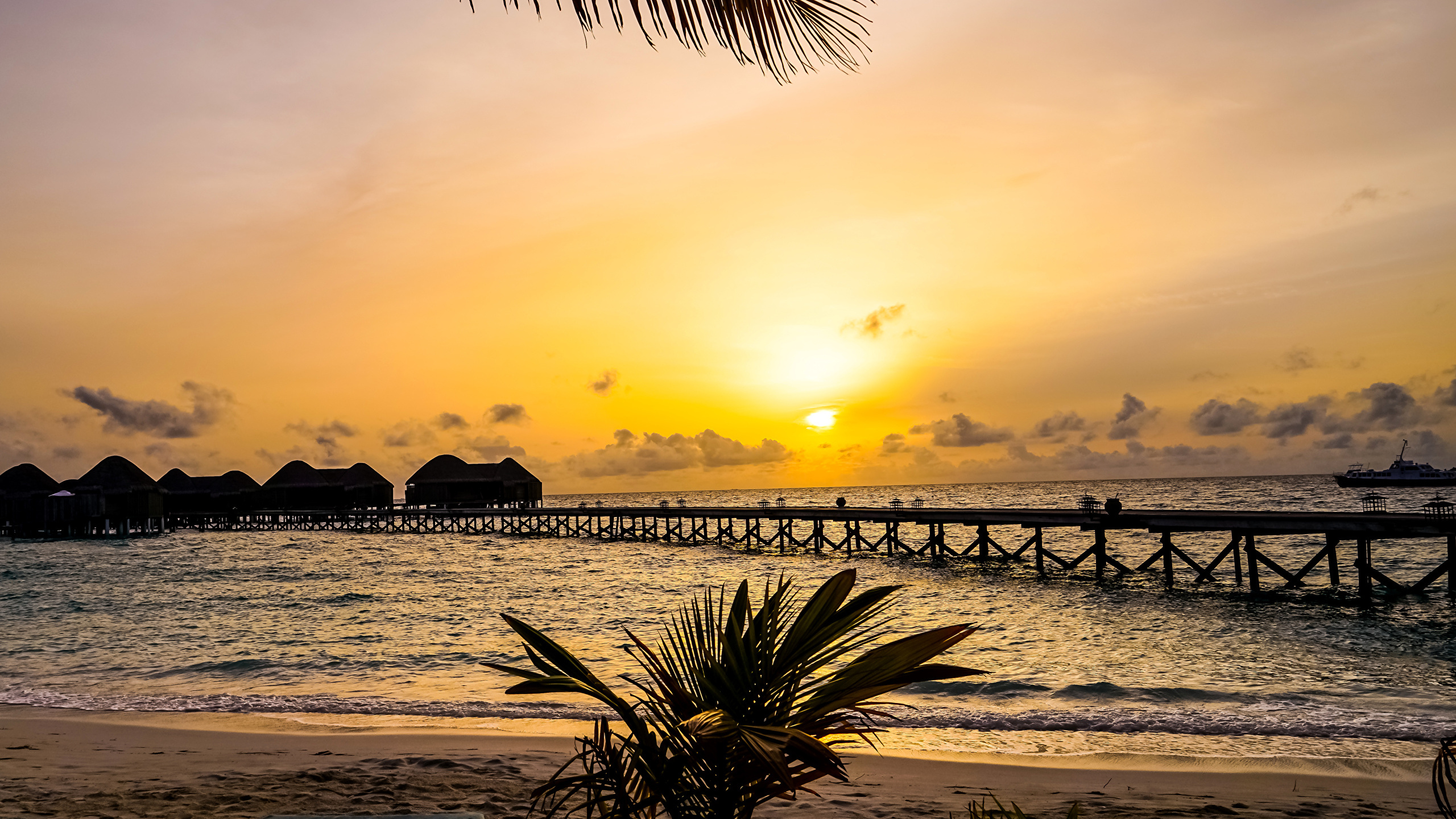 Обои халавели, море, прибежище, закат, горизонт в разрешении 2560x1440