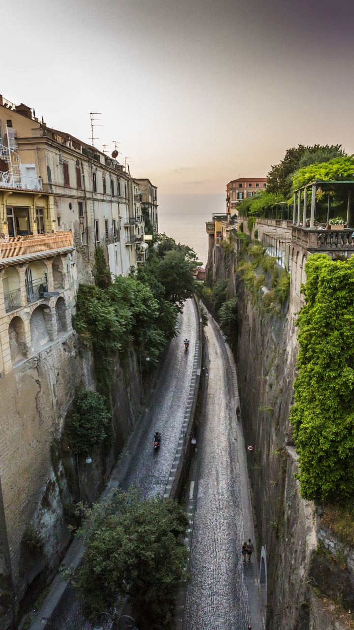 Обои Сорренто, туризм, город, вода, городок в разрешении 720x1280