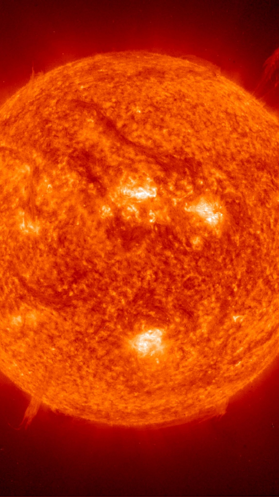 Обои солнце, астрономический объект, Апельсин, планета, атмосфера в разрешении 1080x1920