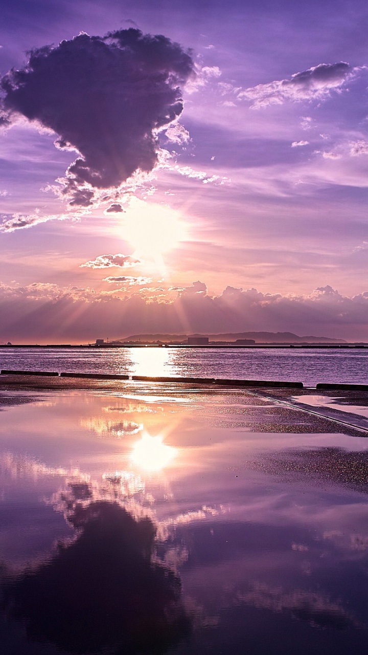 Обои океан, водоем, горизонт, море, облако в разрешении 720x1280