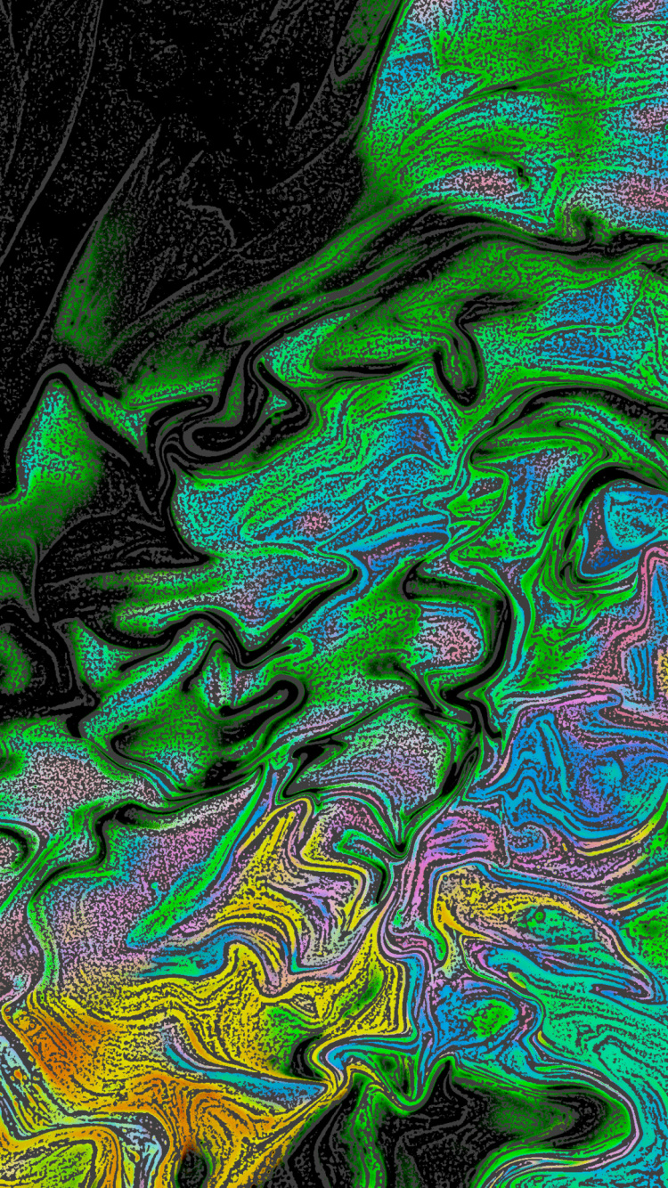 Обои лист, визуальное искусство, акриловая краска, зеленый, Аква в разрешении 750x1334