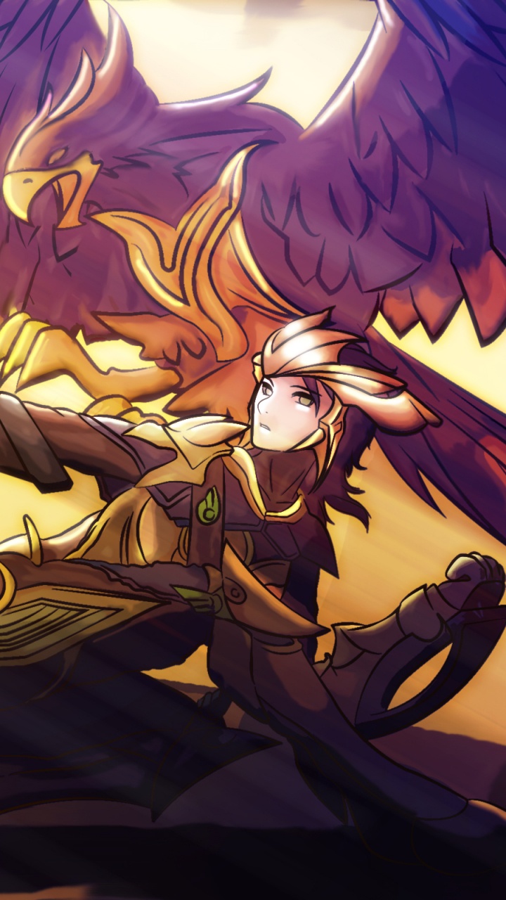 Обои Лига легенд, riot games, аниме, демон, искусство в разрешении 720x1280