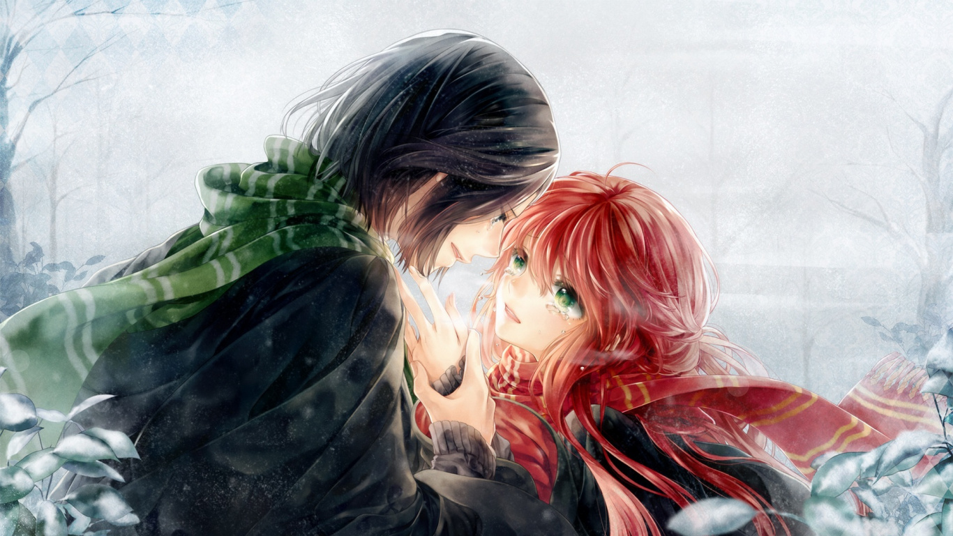 Обои Профессор Северус Снейп, Лили Эванс Поттер, аниме, Гарри Поттер, фан арт в разрешении 1366x768