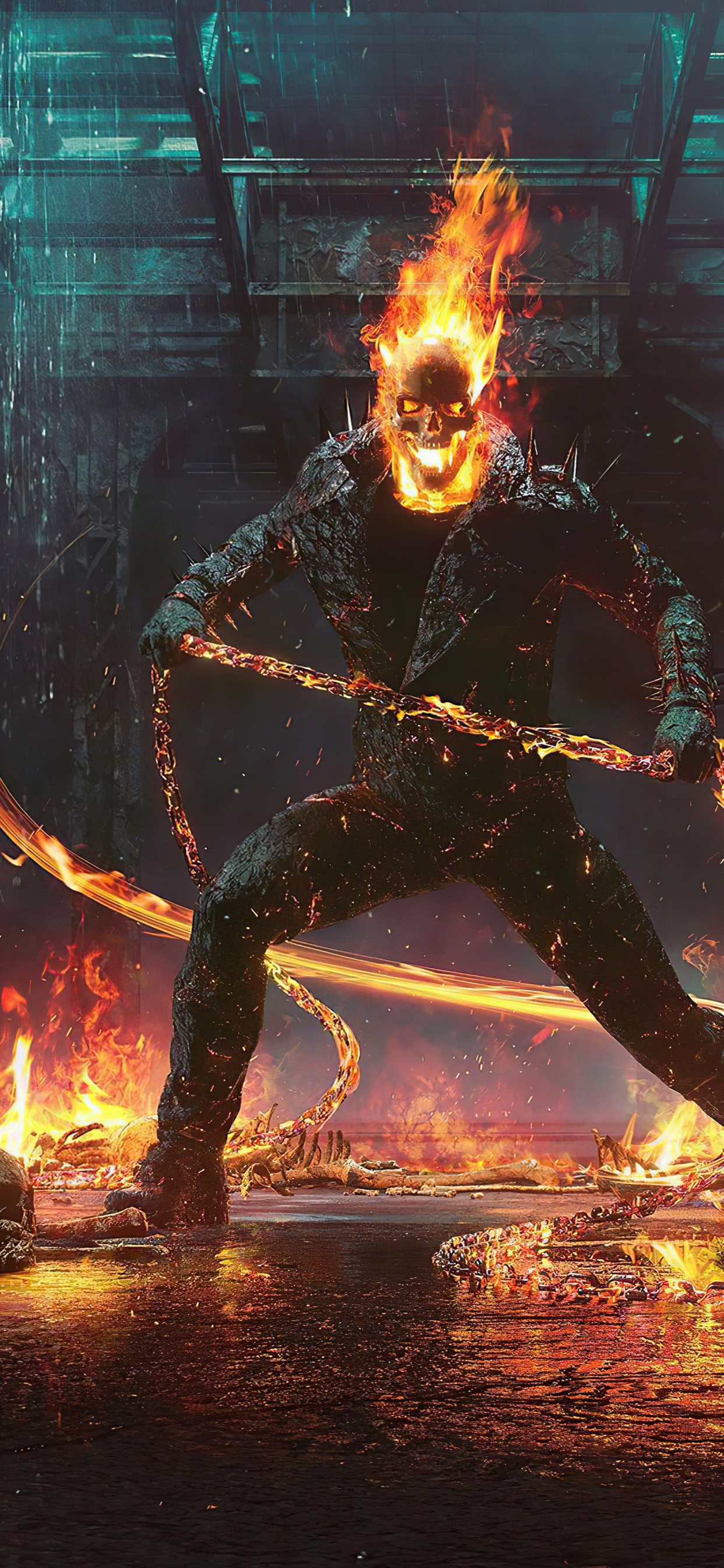 Обои призрачный всадник, комиксы Марвел, Бэтмен 2016-111, Johnathon Blaze, Железный человек в разрешении 1242x2688